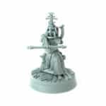 high detail 3D printed battle nun miniature with crossbow weapon for tabletop games