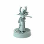 highly detailed 3D printed hooded cleric miniature with crossbow for tabletop games