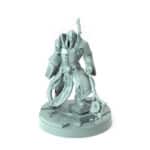 Wizard 3D-printed powerful sorcerer with staff and books fantasy tabletop gaming